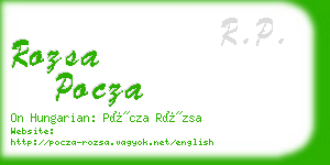rozsa pocza business card
